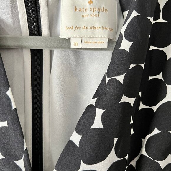 kate spade new york Flared V-Neck Long Sleeves Dress Size 10 - Picture 6 of 6